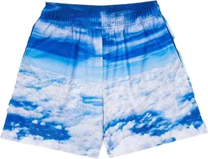 DIOTSR Mens Skyline Graphic Shorts Casual Streetwear Cool Basketball Shorts Running Workout Shorts with Pockets