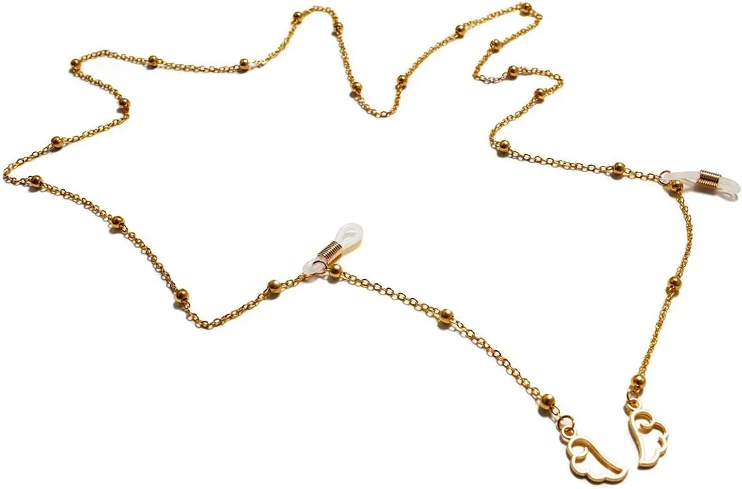 DNLKWGO Sunglasses Chains Eyeglass Rope Glasses Necklace Strap Wing Pendant Sunglasses Strap Holder for Women