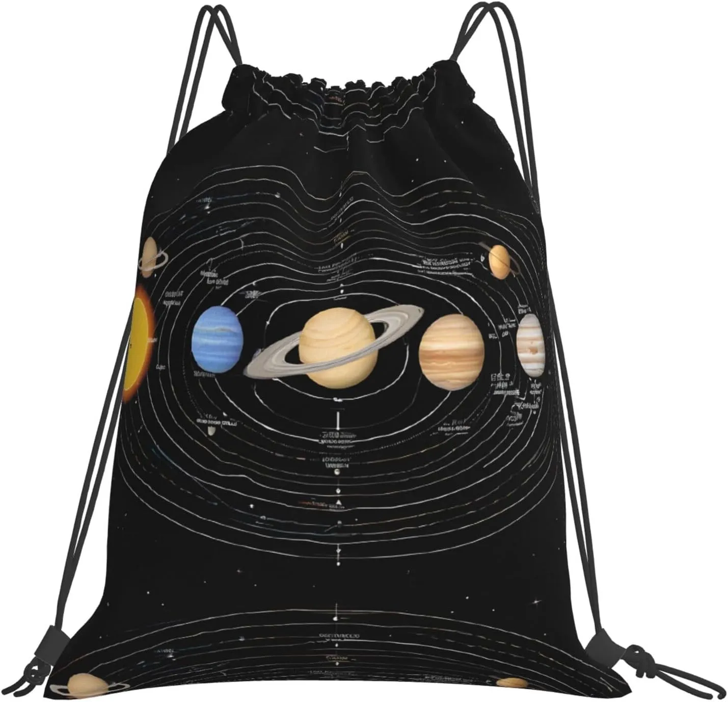 (Exploring The Solar System) Drawstring Backpack Drawstring Gym Bag Foldable Water Drawstring Bags Draw String Back Bag For Shopping Sport Yoga Travel, Swimming, Beach