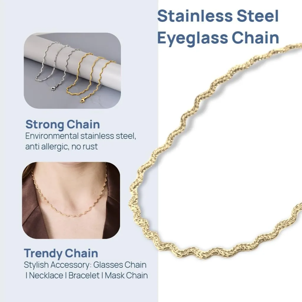 Eyeglass Chain for Women Stylish,Stainless Steel Glasses Strap for Women,Eye Glasses Chain Holders Around Neck