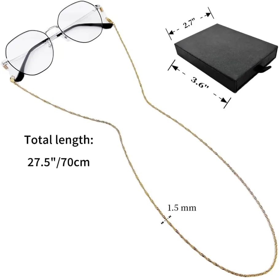 Eyeglass Chain for Women Stylish,Stainless Steel Glasses Strap for Women,Eye Glasses Chain Holders Around Neck