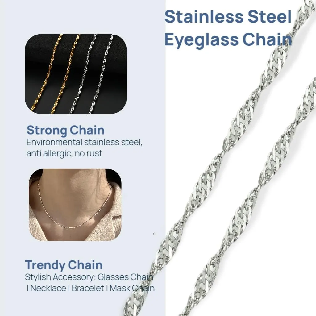 Eyeglass Chain for Women Stylish,Stainless Steel Glasses Strap for Women,Eye Glasses Chain Holders Around Neck