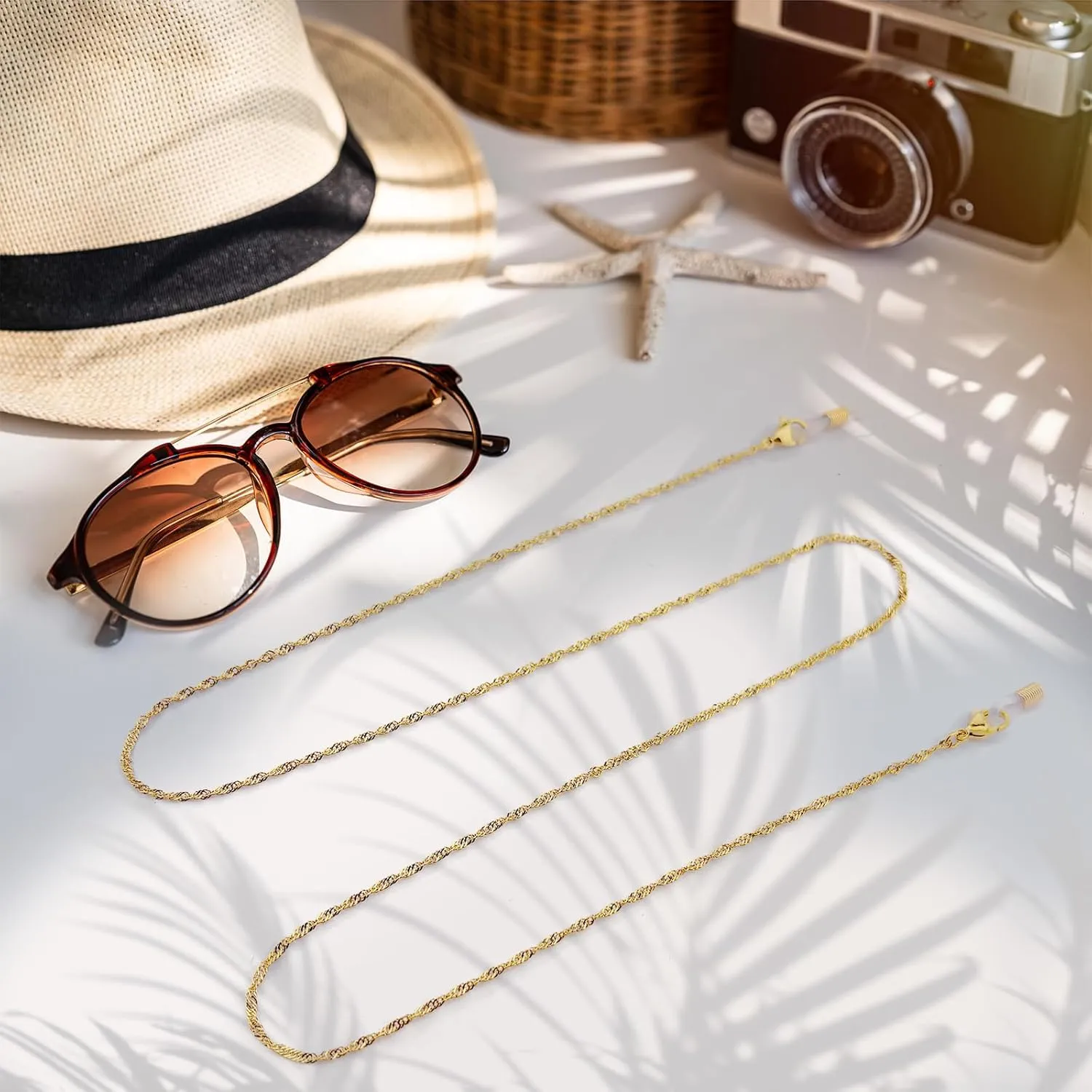 Eyeglass Chain for Women Stylish,Stainless Steel Glasses Strap for Women,Eye Glasses Chain Holders Around Neck