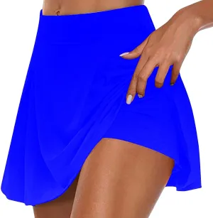 Firzero Women Summer Skirt Ruffle High Waist Workout Skirt Lightweight Running Tennis Skirt Athletic Short Yoga Skirt