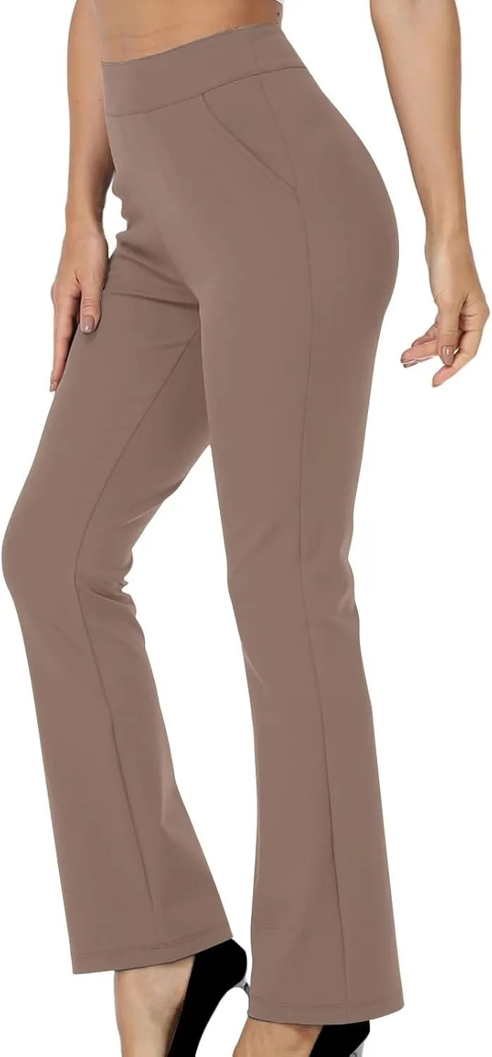 Flare Yoga Pants for Women Dressy Pants Business Casual Pants Work Office Pants High Waist Athletic Workout Leggings