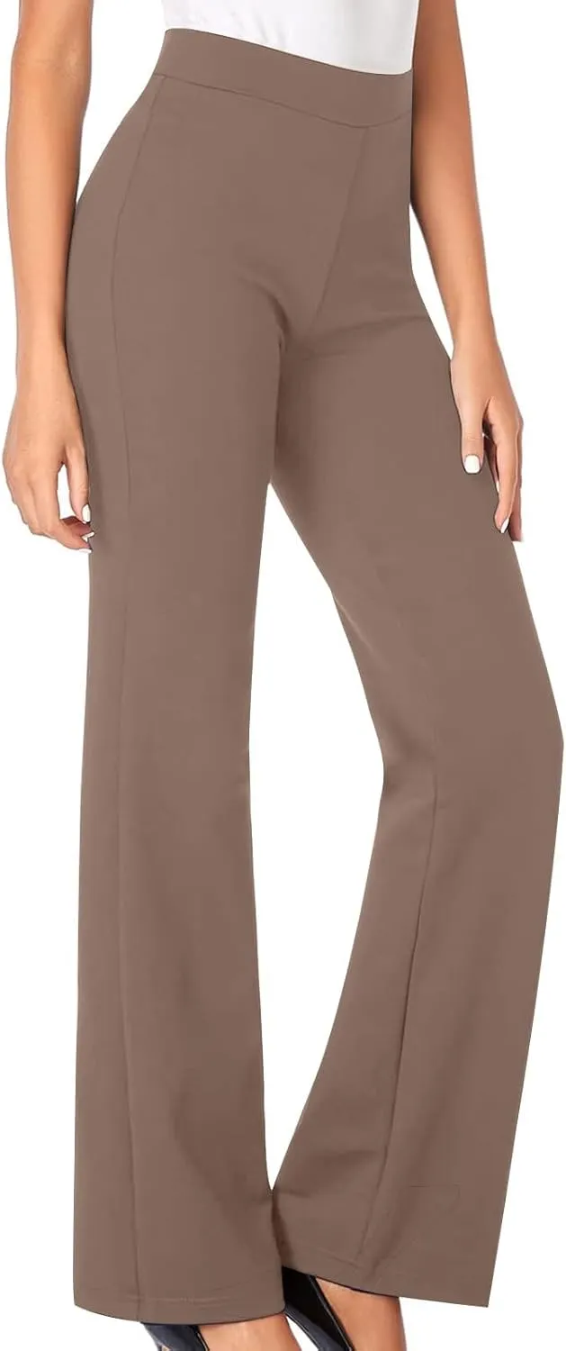 Flare Yoga Pants for Women Dressy Pants Business Casual Pants Work Office Pants High Waist Athletic Workout Leggings