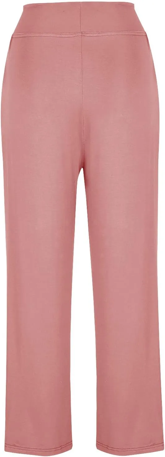 Flared Leggings for Women Drawstring High Waisted Flare Bootcut Yoga Pants Lounge Soft Wide Leg Pajama Pants