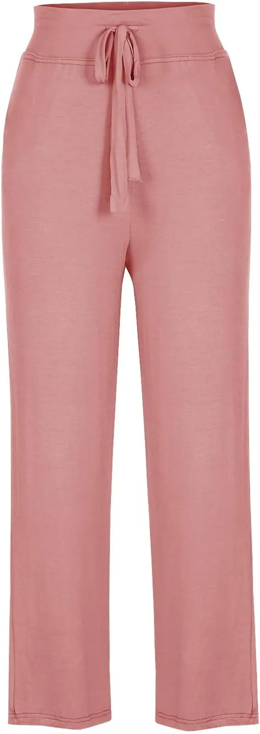 Flared Leggings for Women Drawstring High Waisted Flare Bootcut Yoga Pants Lounge Soft Wide Leg Pajama Pants