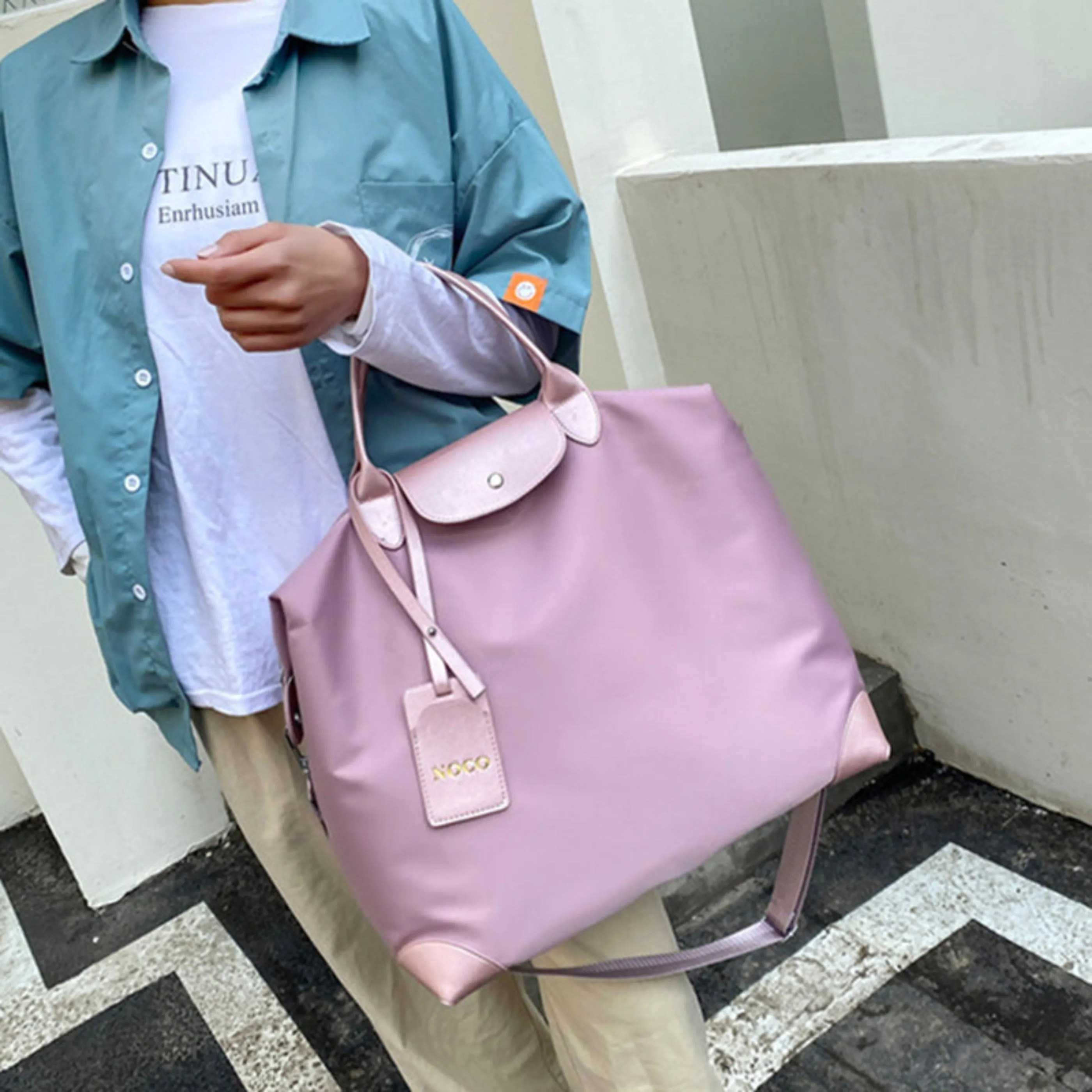 Funky Fitness Travel Bag  Oxford Cloth Shoulder Tote