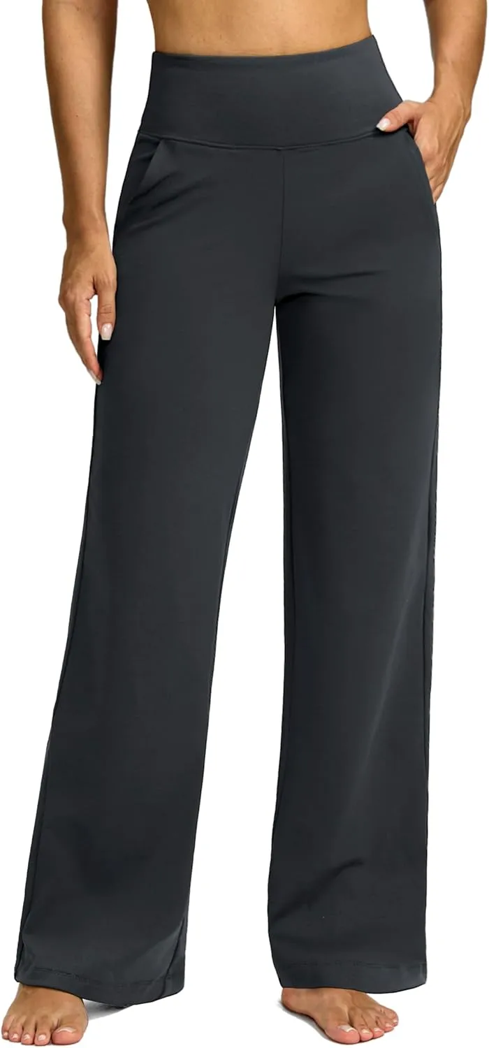 G Gradual Yoga Pants Women Wide Leg Dress Pants with Pockets High Waist Stretch Petite/Regular/Tall Casual Sweatpants Women