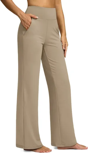 G Gradual Yoga Pants Women Wide Leg Dress Pants with Pockets High Waist Stretch Petite/Regular/Tall Casual Sweatpants Women