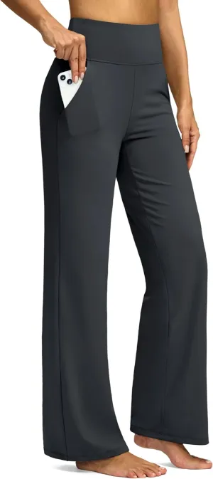 G Gradual Yoga Pants Women Wide Leg Dress Pants with Pockets High Waist Stretch Petite/Regular/Tall Casual Sweatpants Women