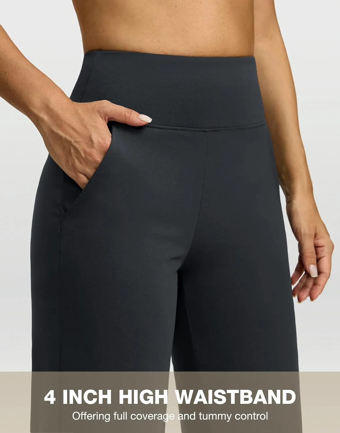 G Gradual Yoga Pants Women Wide Leg Dress Pants with Pockets High Waist Stretch Petite/Regular/Tall Casual Sweatpants Women