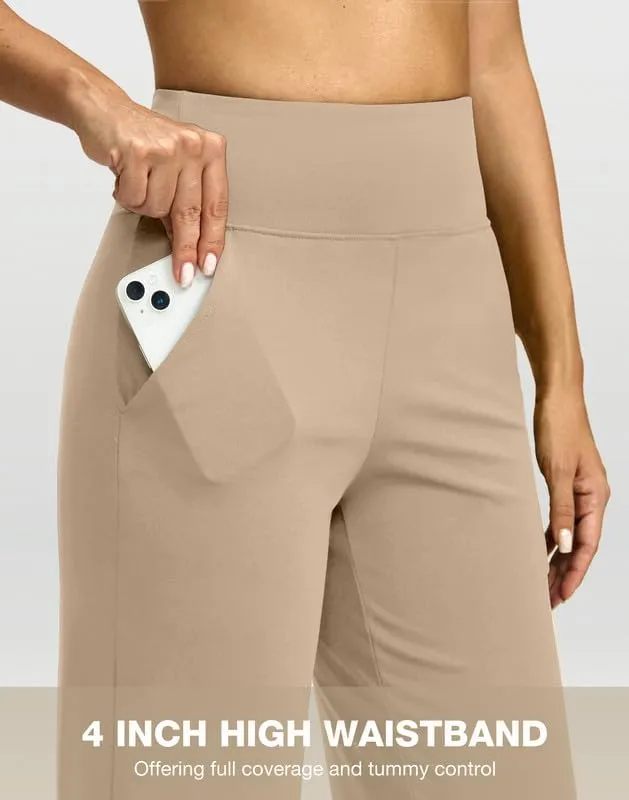 G Gradual Yoga Pants Women Wide Leg Dress Pants with Pockets High Waist Stretch Petite/Regular/Tall Casual Sweatpants Women