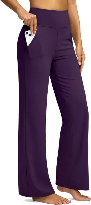 G Gradual Yoga Pants Women Wide Leg Dress Pants with Pockets High Waist Stretch Petite/Regular/Tall Casual Sweatpants Women