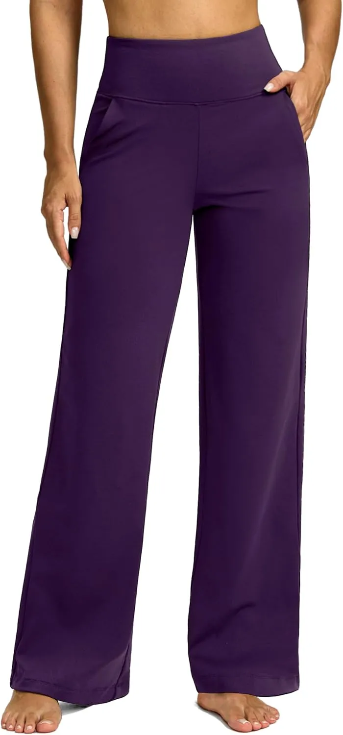 G Gradual Yoga Pants Women Wide Leg Dress Pants with Pockets High Waist Stretch Petite/Regular/Tall Casual Sweatpants Women