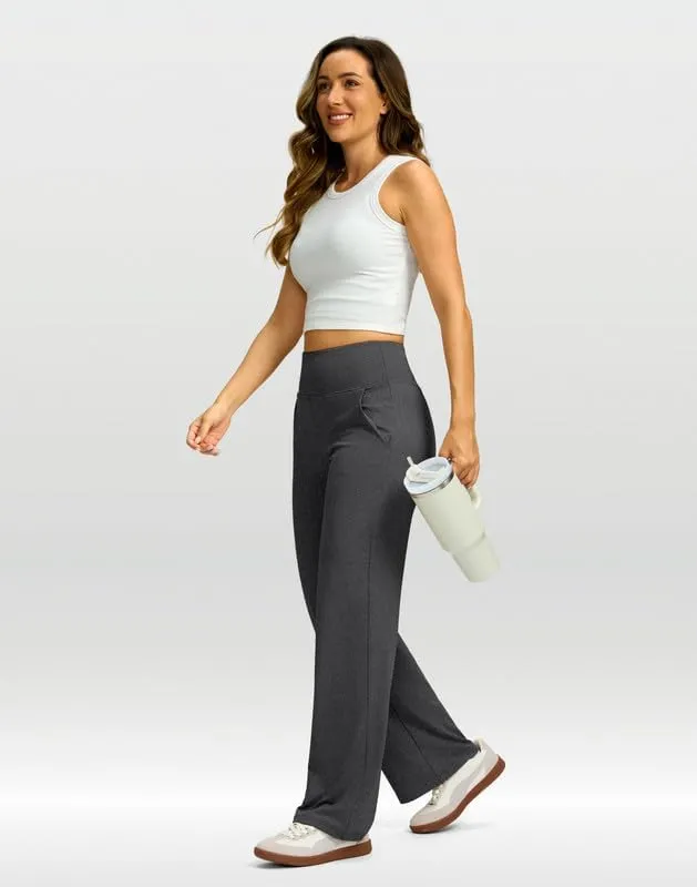 G Gradual Yoga Pants Women Wide Leg Dress Pants with Pockets High Waist Stretch Petite/Regular/Tall Casual Sweatpants Women