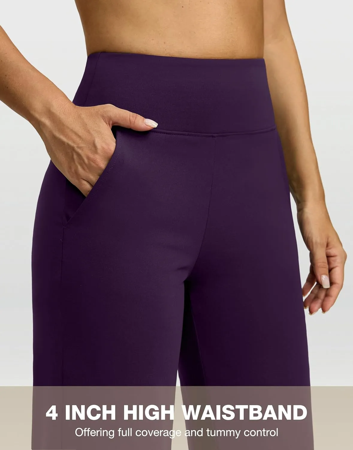 G Gradual Yoga Pants Women Wide Leg Dress Pants with Pockets High Waist Stretch Petite/Regular/Tall Casual Sweatpants Women