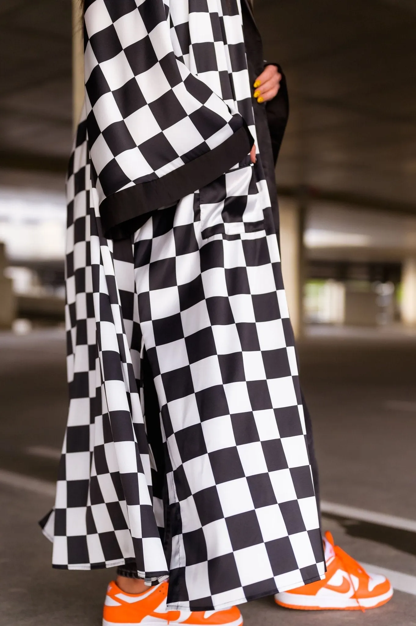 Good Karma Kimono in Checkerboard