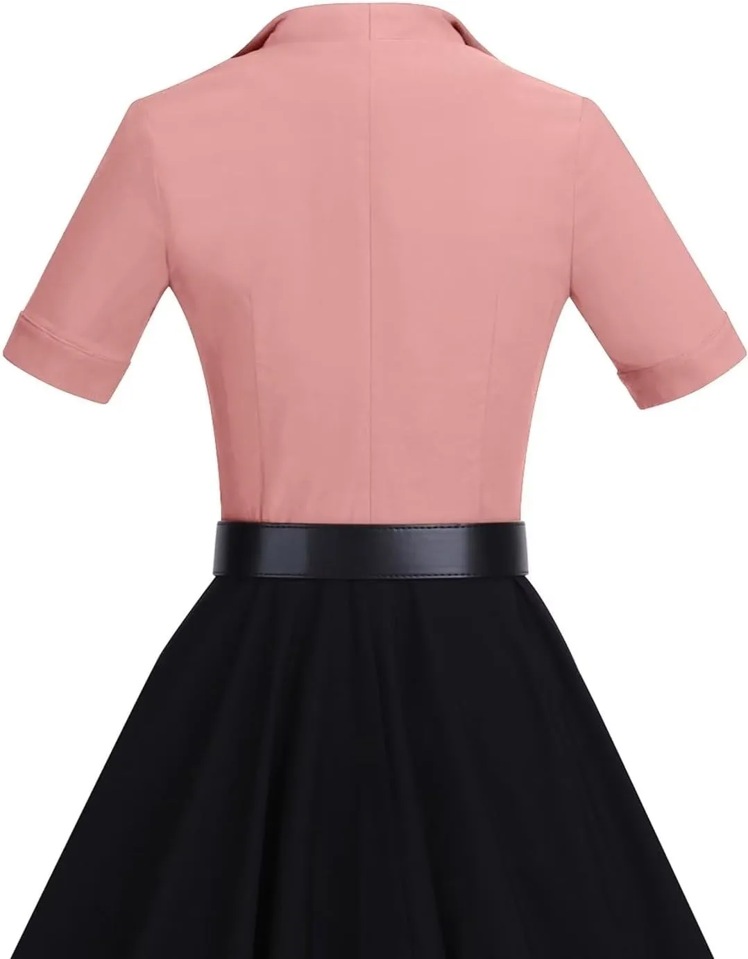 GownTown 1950 Women Dress Midi Shirt Dress Cocktail Dress with Belt