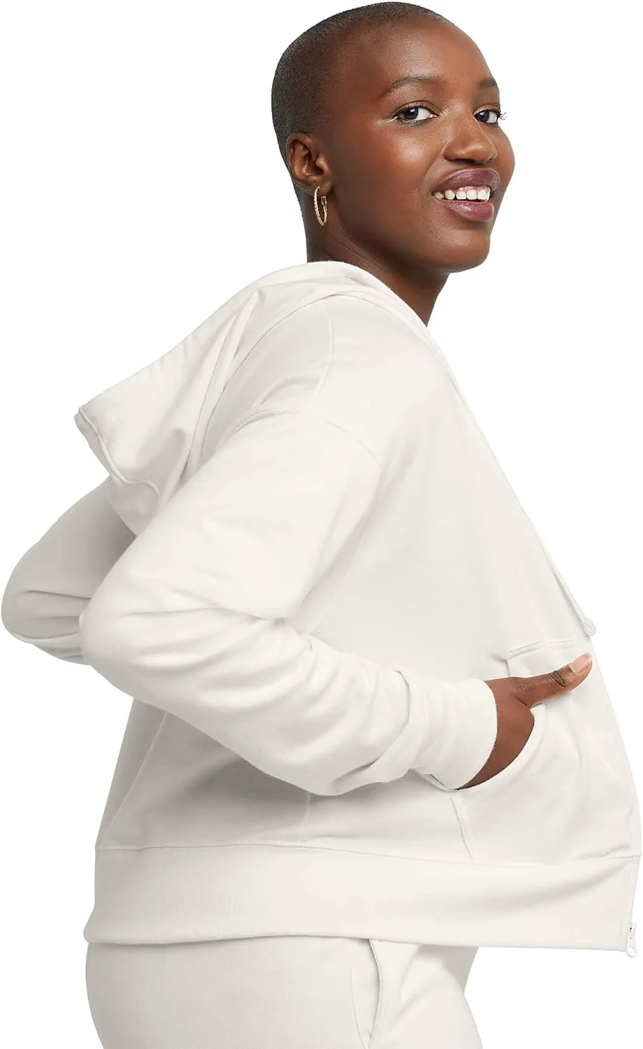 Hanes Women's Originals French Terry Zip-up Hoodie, Lightweight Fleece Zip Hooded Sweatshirt, Available in Plus