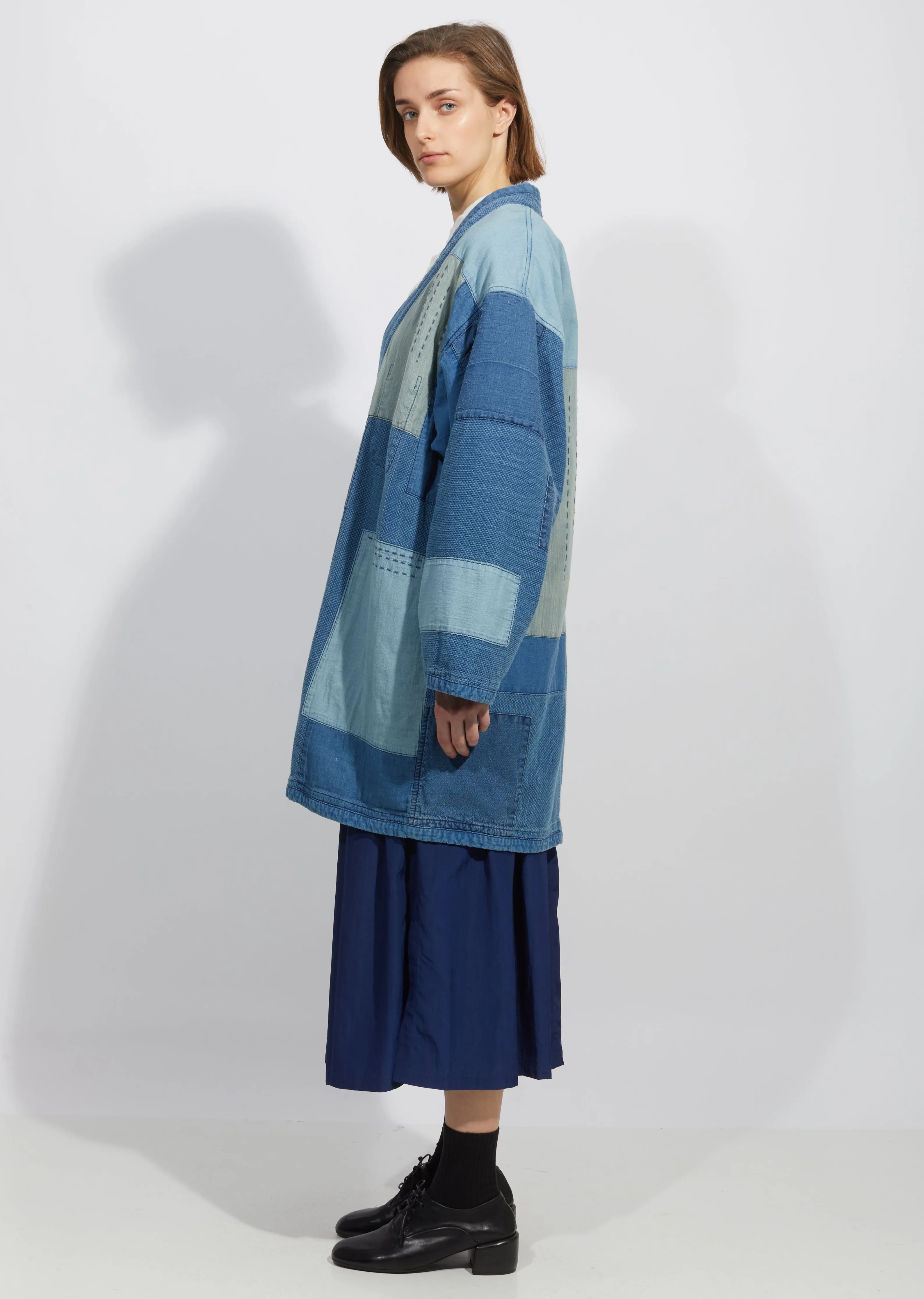 Indigo Yarn Dyed Sashiko Haori Jacket