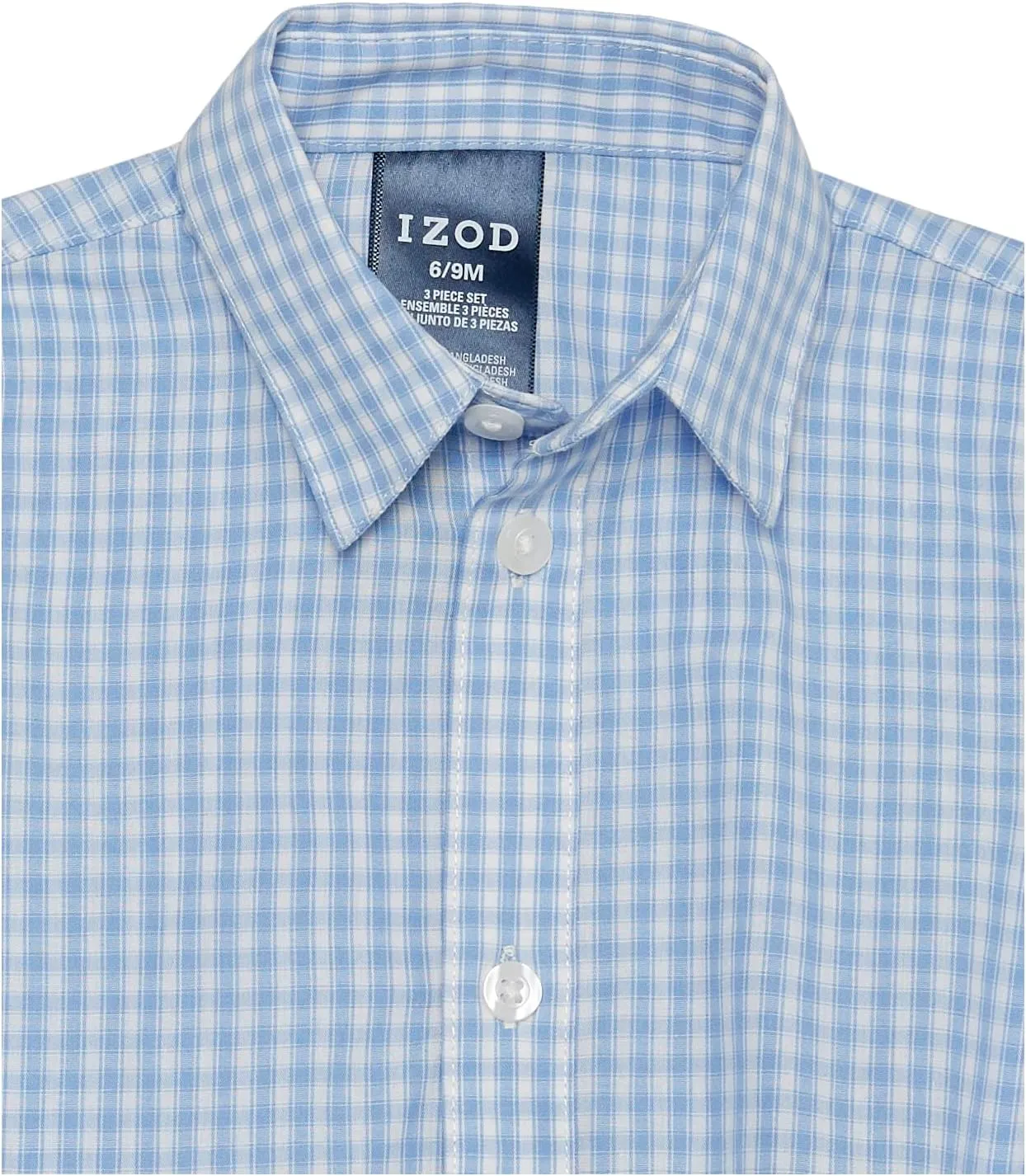 IZOD baby-boys 3-piece Shortall, Button-down Shirt, and Bow Tie Set