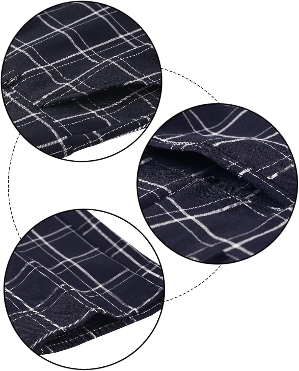 Lars Amadeus Men's Dress Plaid Pants Slim Fit Flat Front Check Chino Pants Trousers