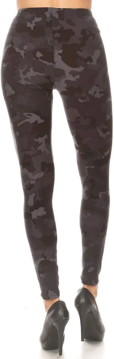 Leggings Depot High Waisted Camouflage & Multiple Print Leggings for Women - Reg, Plus, 1X3X, 3X5X