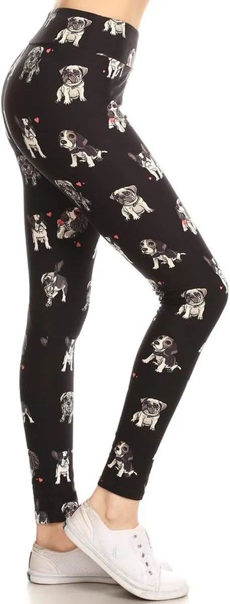 Leggings Depot High Waisted Checkered & Animal Print Leggings for Women - Regular, Plus, 1X3X, 3X5X
