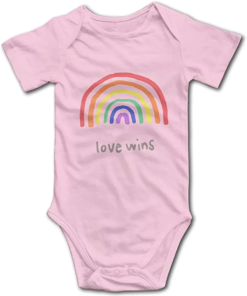 LGBTQA Pride Love Wins Infant Short Sleeve Bodysuits Jumpsuit