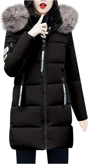 Lightweight Jacket Women 2024 Trendy Mid-length Heated Jackets Thicken Zip Long Sleeve Coats with Pockets Outdoor