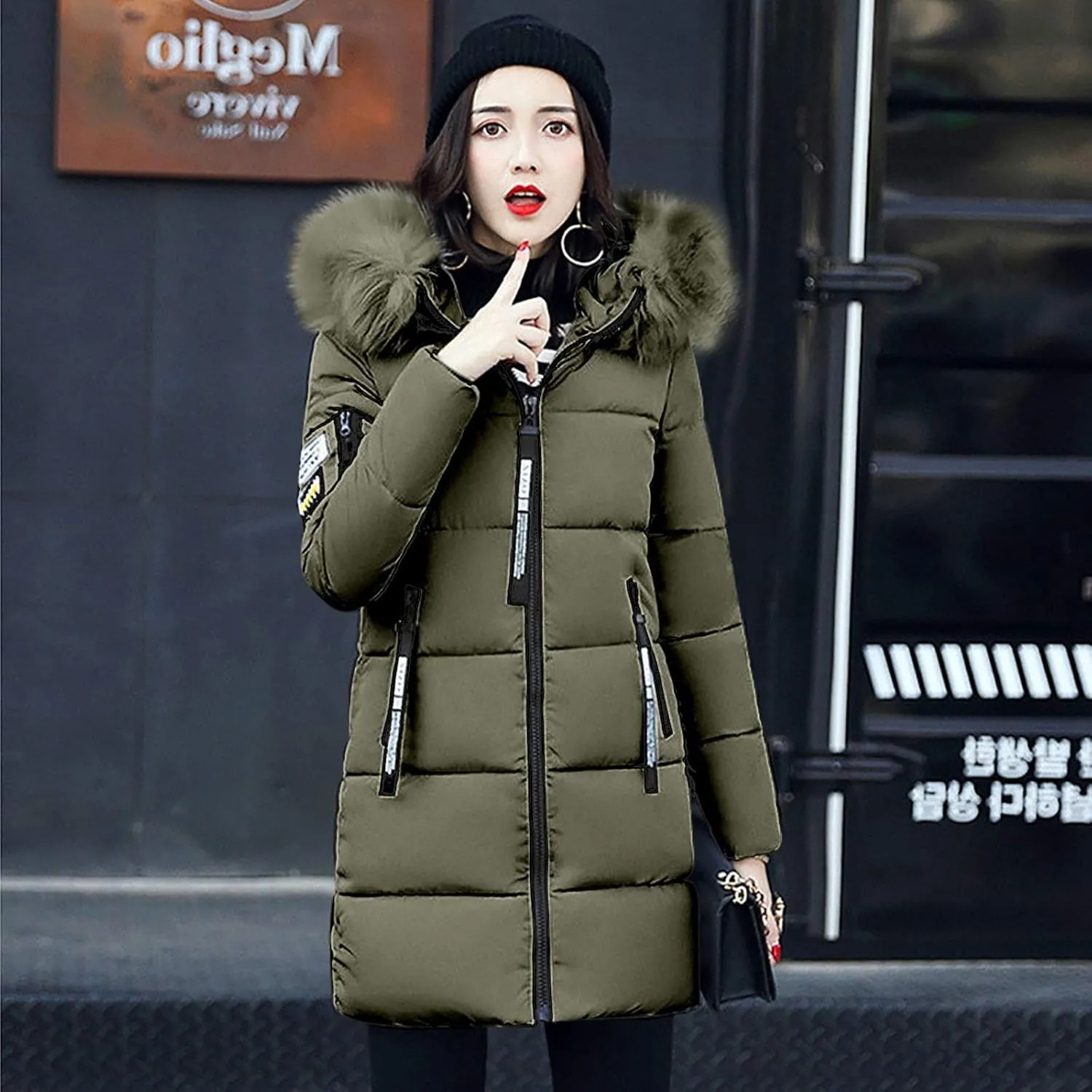 Lightweight Jacket Women 2024 Trendy Mid-length Heated Jackets Thicken Zip Long Sleeve Coats with Pockets Outdoor