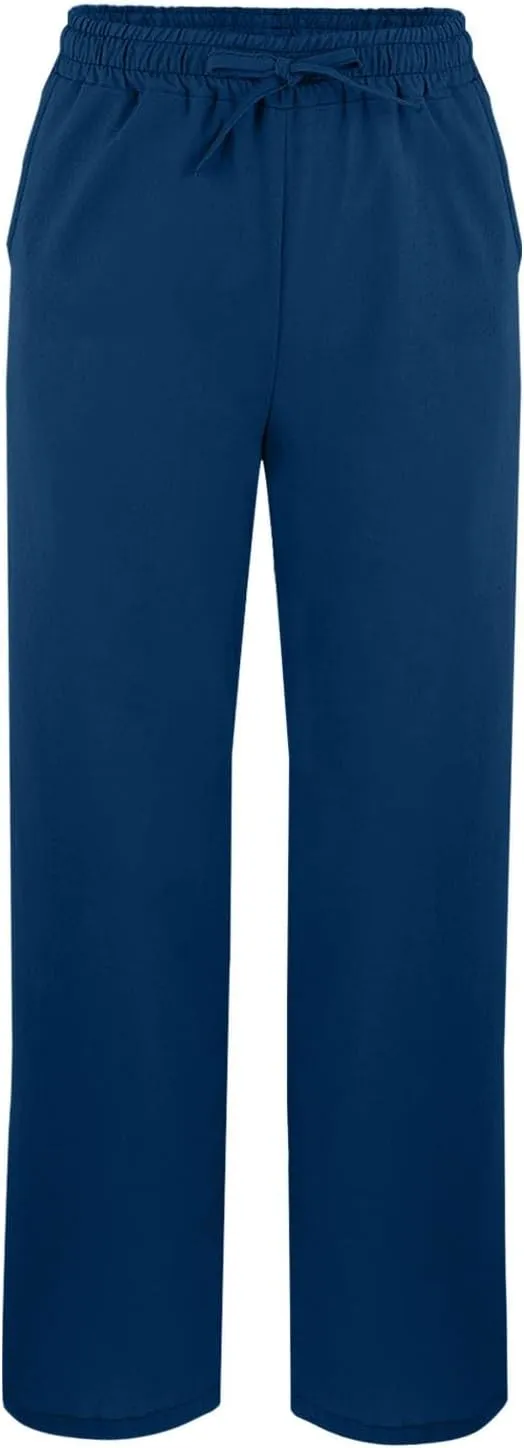 Linen Pants Casual Elastic Waist Wide Leg Pants Elastic Waist Straight Leg Cotton Linen Casual Summer Palazzo Lounge Pants