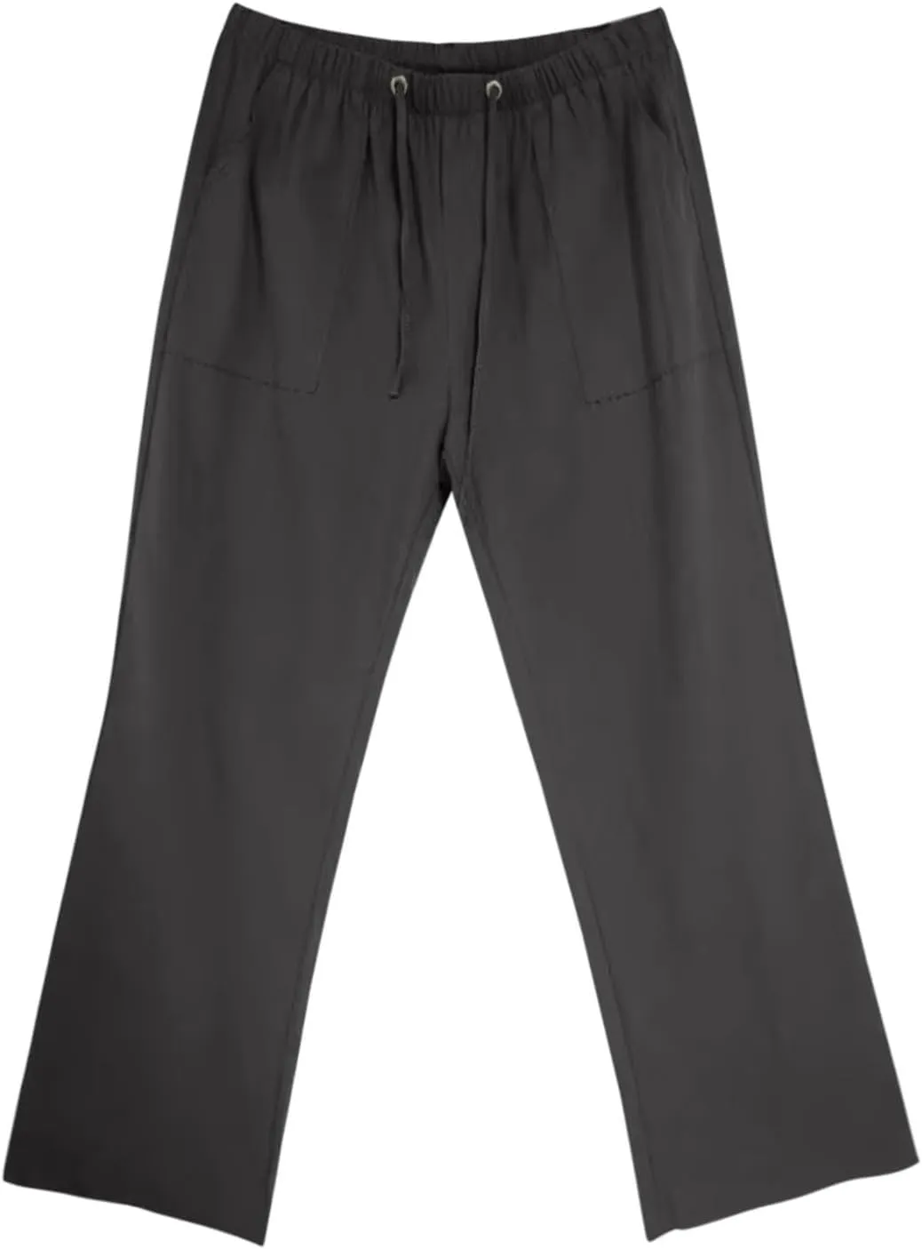 Linen Pants for Men Elastic Waist Lightweight Cotton Loose fit Pants with Pocket Casual Vacation Summer Trouser
