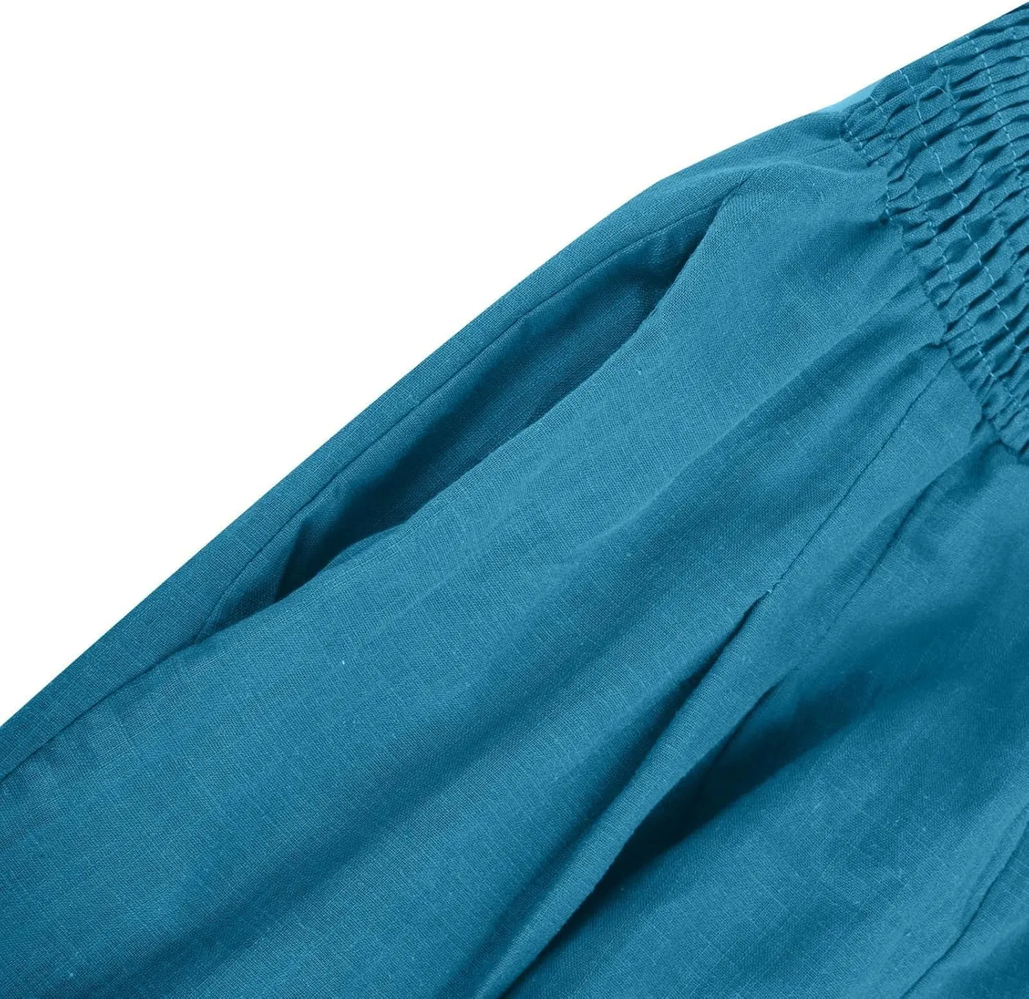 Linen Pants Women Summer Boho Wide Leg High Waist Casual Lounge Pants 2025 Beach Travel Vacation Outfits Linen Pants
