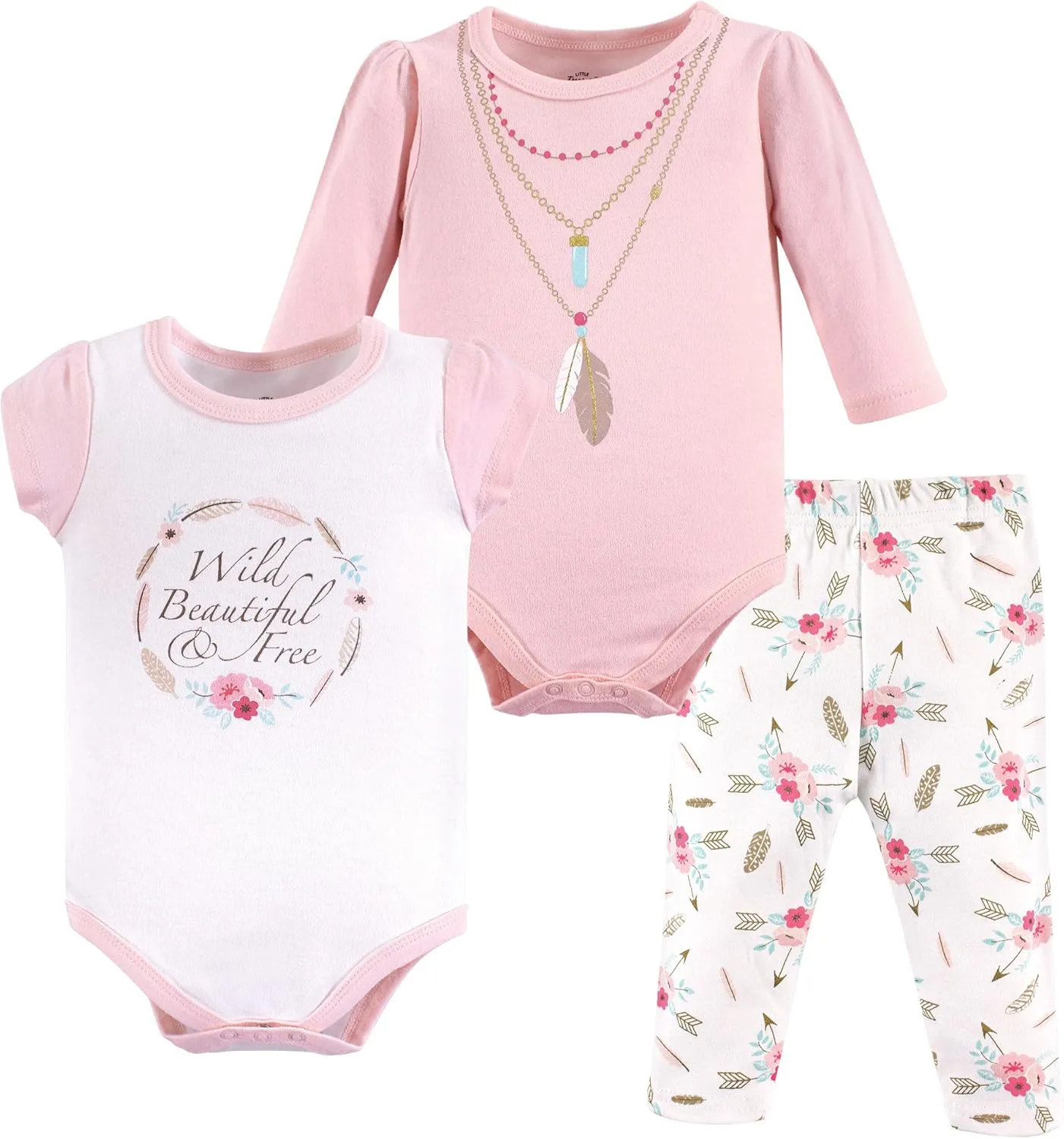 Little Treasure Unisex Baby Cotton Bodysuit and Pant Set