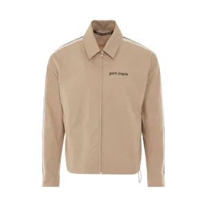 Logo Coach Jacket in Beige/Black