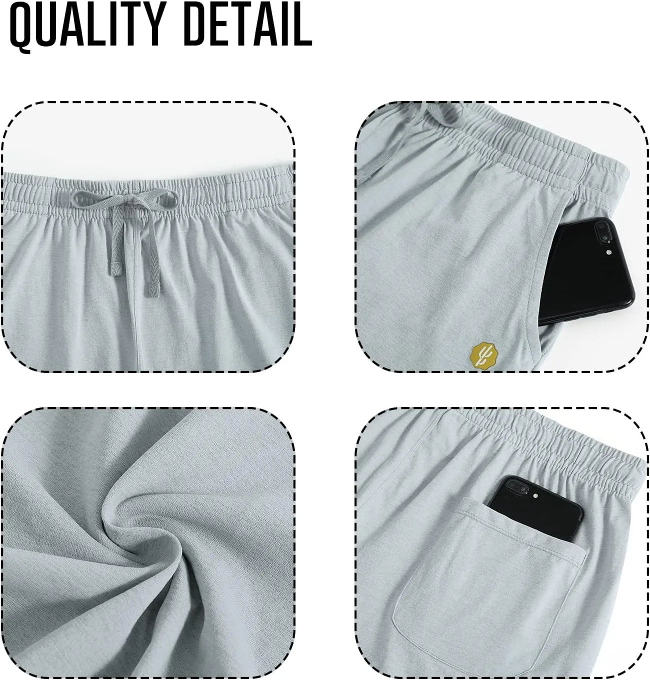 LUCKYCATCUS Women's Bermuda Shorts Jersey Shorts with Pockets Yoga Walking Athletic Long Shorts for Women Knee Length