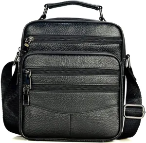 Men Genuine Leather Handbags Male Cowhide Leather Messenger Bags Men's Business Bag Middle Size Briefcase Tote (Color : A, Size : 21 * 24 * 8 cm) (B 21 * 24 * 8 cm)
