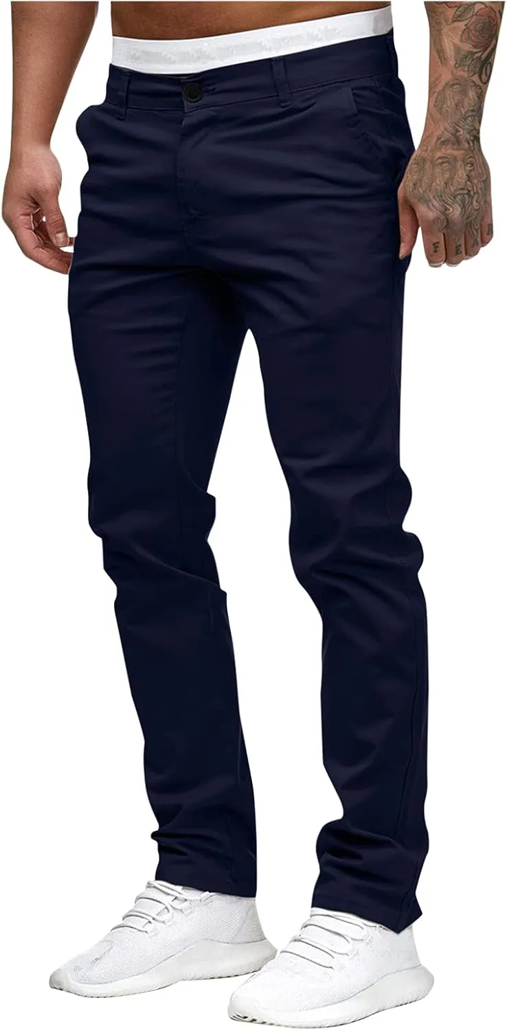 Men' S Casual Cargo Pants Loose Fit Hiking Joggers Athletic Sweatpants Outdoor Wearing Pants with Pockets Trousers