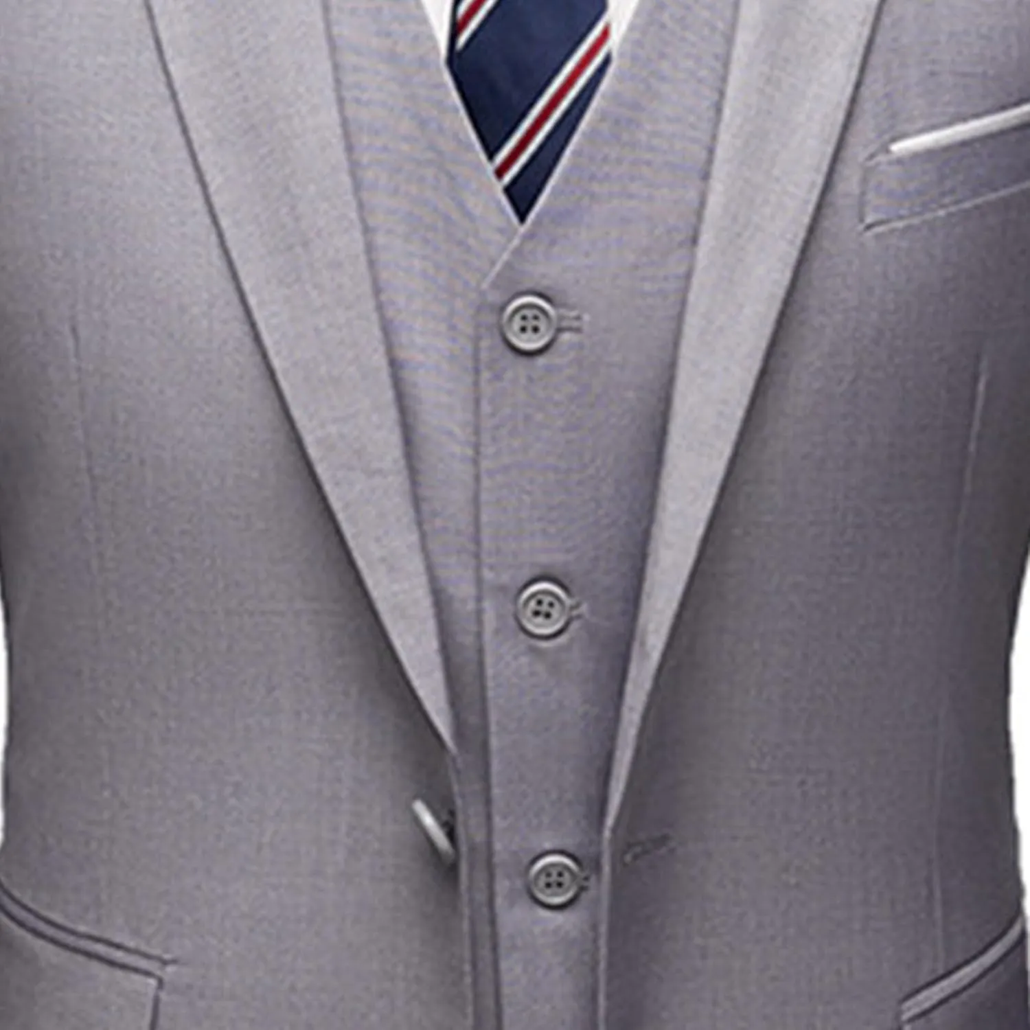 Men's 3 Piece Slim Fit Suit Set Formal Business Wedding Tuxedo Suits 1 Button Suit Jacket Pants Vest Sets