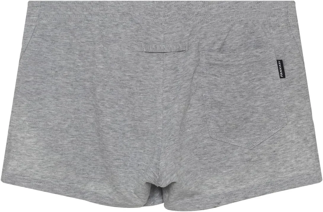 Men's Boxer Shorts Cotton Lounge Shorts Split Side Casual Activewear Solid Workout Shorts with Pockets