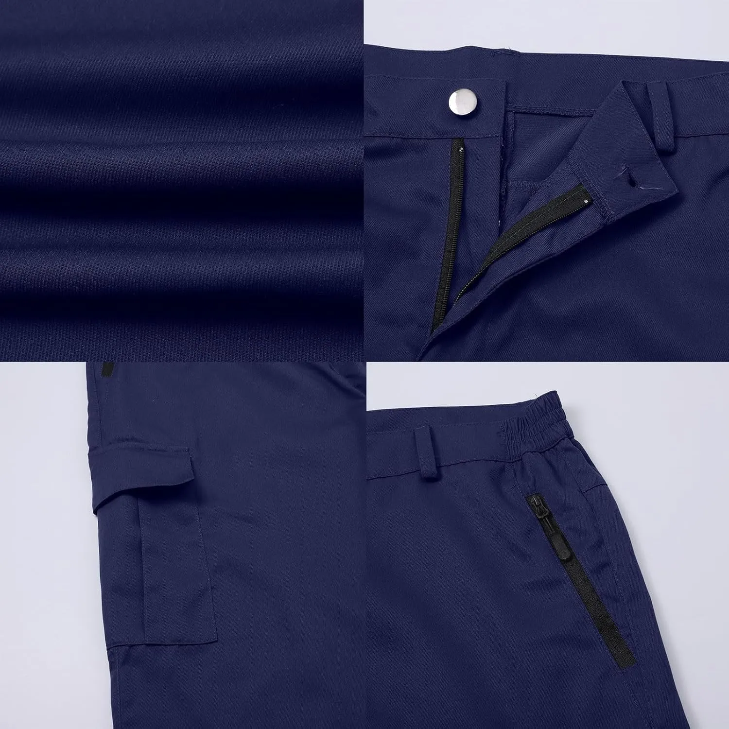 Mens Capri Cargo Pants Twill Multi Pockets Casual 3/4 Hiking Work Shorts for Men Athletic Fit Golf Tennis Tactical Pants