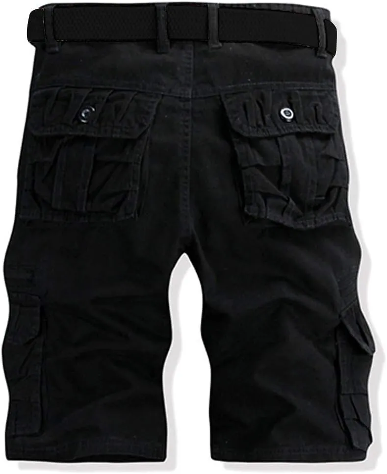 Men's Cargo Shorts Relaxed Fit, Cotton Twill Work Shorts, Outdoor Lightweight Casual Shorts for Men with Pockets