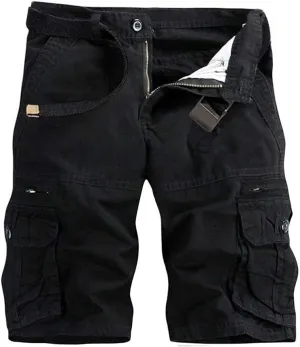 Men's Cargo Shorts Relaxed Fit, Cotton Twill Work Shorts, Outdoor Lightweight Casual Shorts for Men with Pockets
