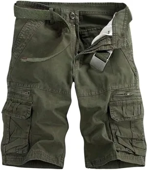 Men's Cargo Shorts Relaxed Fit, Cotton Twill Work Shorts, Outdoor Lightweight Casual Shorts for Men with Pockets
