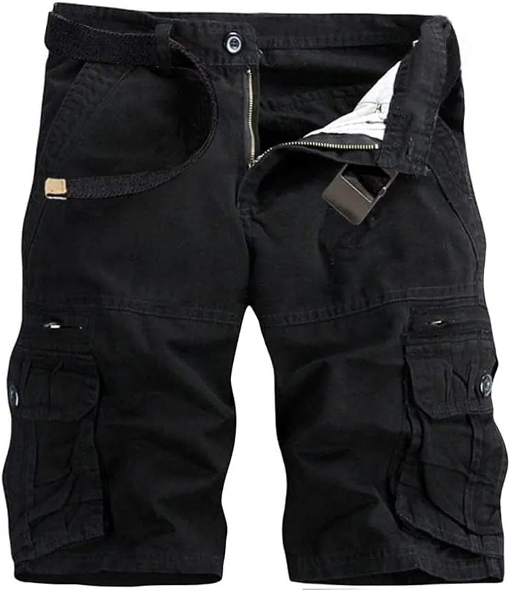 Men's Cargo Shorts Relaxed Fit, Cotton Twill Work Shorts, Outdoor Lightweight Casual Shorts for Men with Pockets
