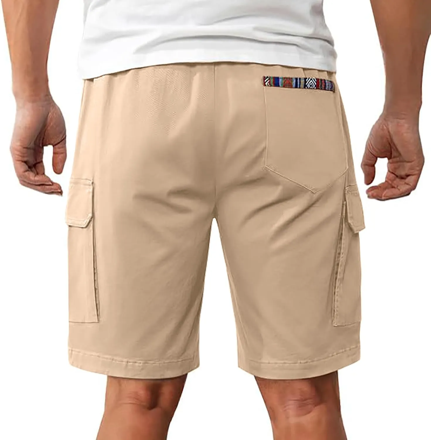 Mens Chino Shorts Realxed Fit Flat Front Casual Golf Shorts Lightweight Summer Outdoor Cargo Shorts Short Pants