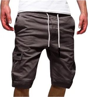 Mens Classic Cargo Work Shorts Sports Pants Loose Straight Leg Trouser with Pockets Hiking Outdoor Joggers Overalls